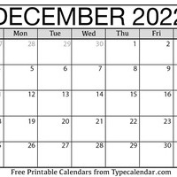 December Calendar 2022