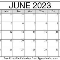 June 2023 Calendars