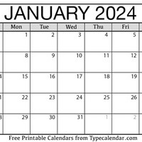 January 2024 Calendar