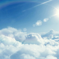 Foam Clouds in Blue Sky✓