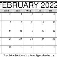 February 2022 Calendar