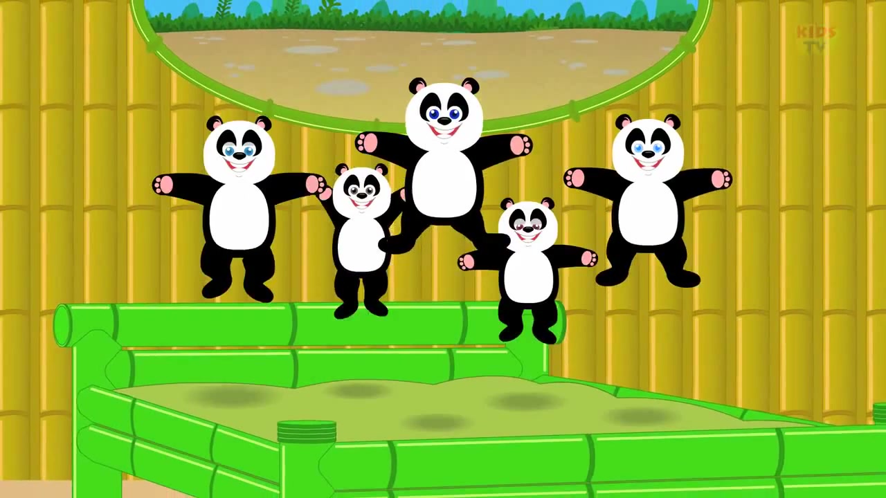 Kids TV Nursery Rhymes - Five little Pandas - Coub