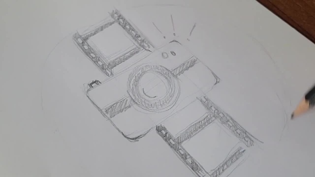 Flat Camera Design - Rough Sketch on Paper and Vector in Adobe ...