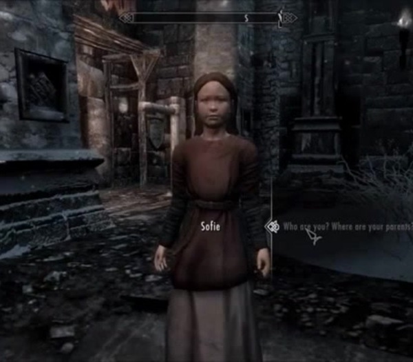Skyrim-Hearthfire: Sophie, the orphan flower girl from Windhelm - Coub